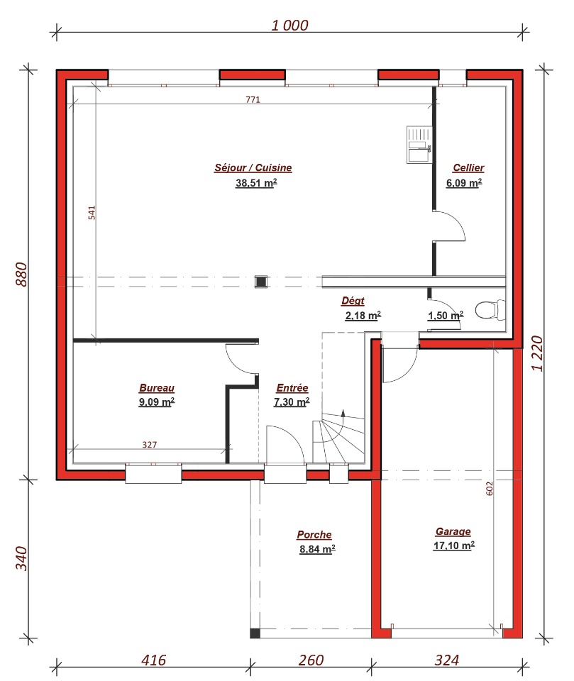 plan de maison berval