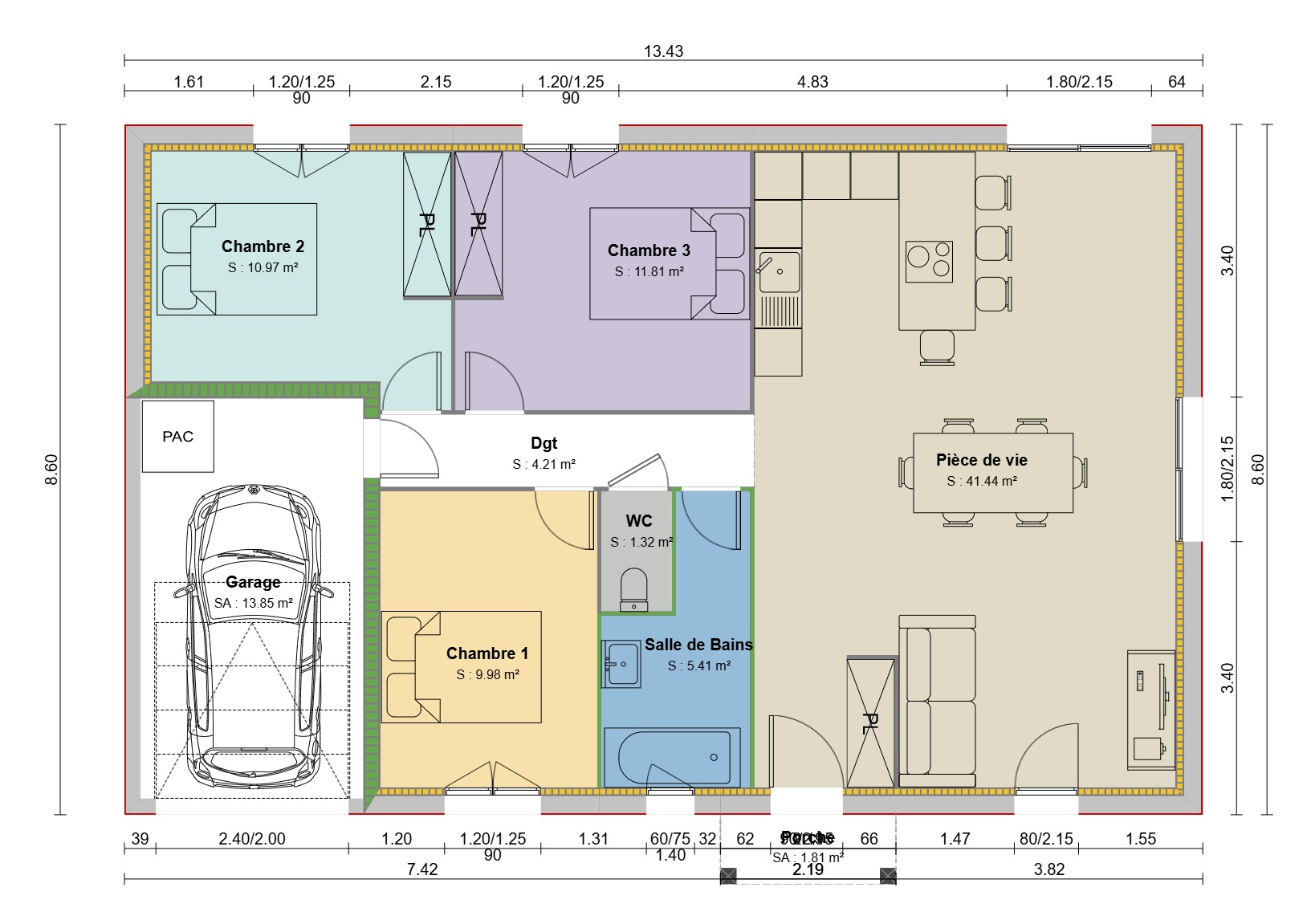 Maison avec terrain à Bourg-Saint-Christophe (#5108885)