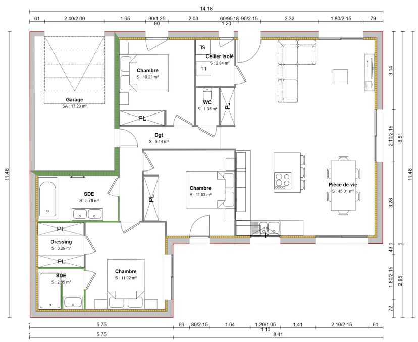 Maison avec terrain à Chaleins (#5181038)