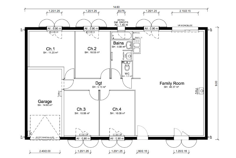 Maison avec terrain à Saint-Denis-lès-Bourg (#5105182)