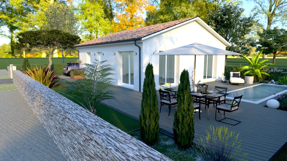 Photo FH2146345 1 - Terrain et Maison à construire - Saint-Caprais-de-Bordeaux image 2/3