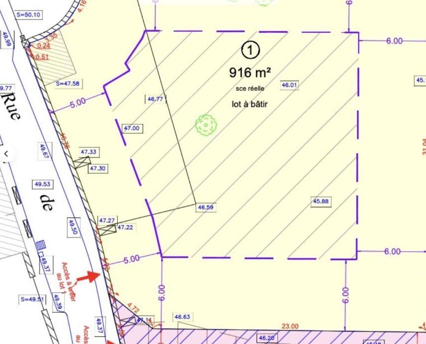 terrain à vendre de 916m2 en vente à Chapet