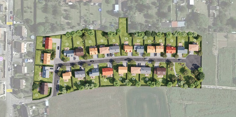 Parcelle de terrain à batir de 554m2 disponible à Arsy