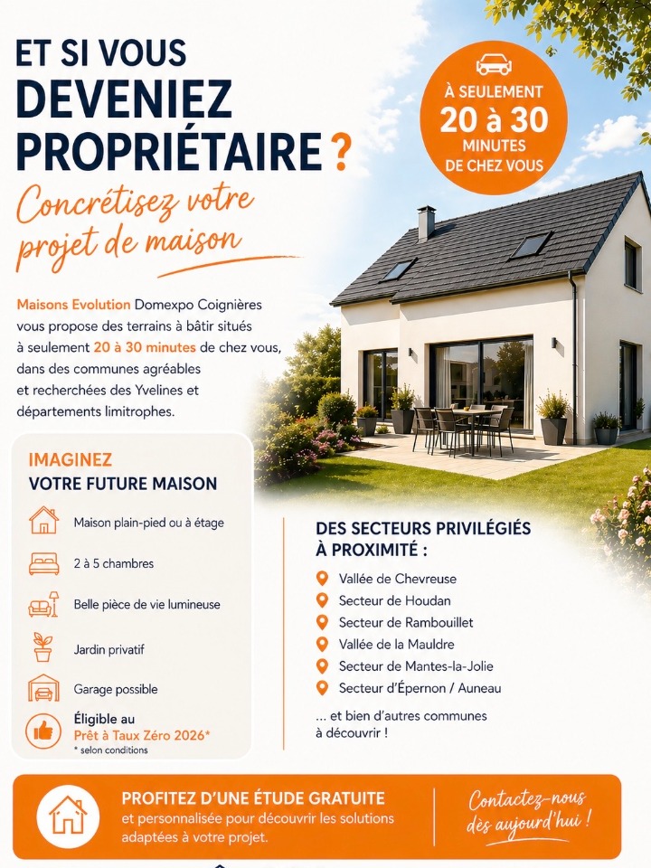Magnifique terrain constructible de 205m2 disponible à Maurepas