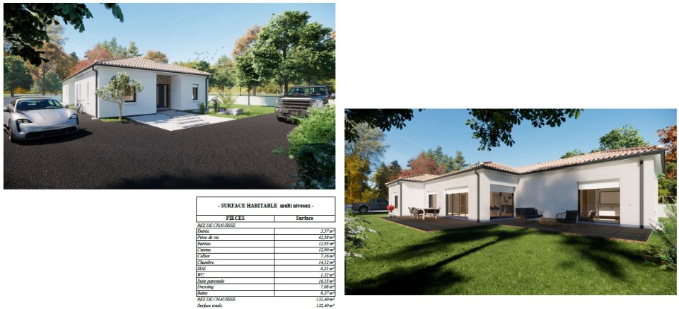 Maison &agrave; construire &agrave; Palluau (85670)