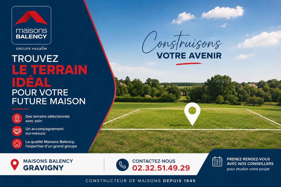 Terrain à bâtir à Bueil (27730)