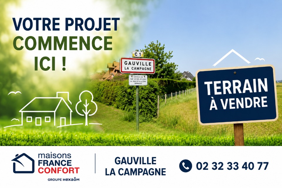 Terrain à bâtir à Gauville-la-Campagne (27930)