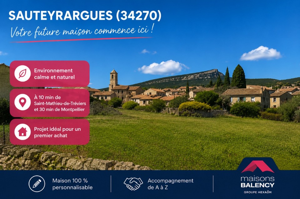 Terrain à bâtir à Sauteyrargues (34270)