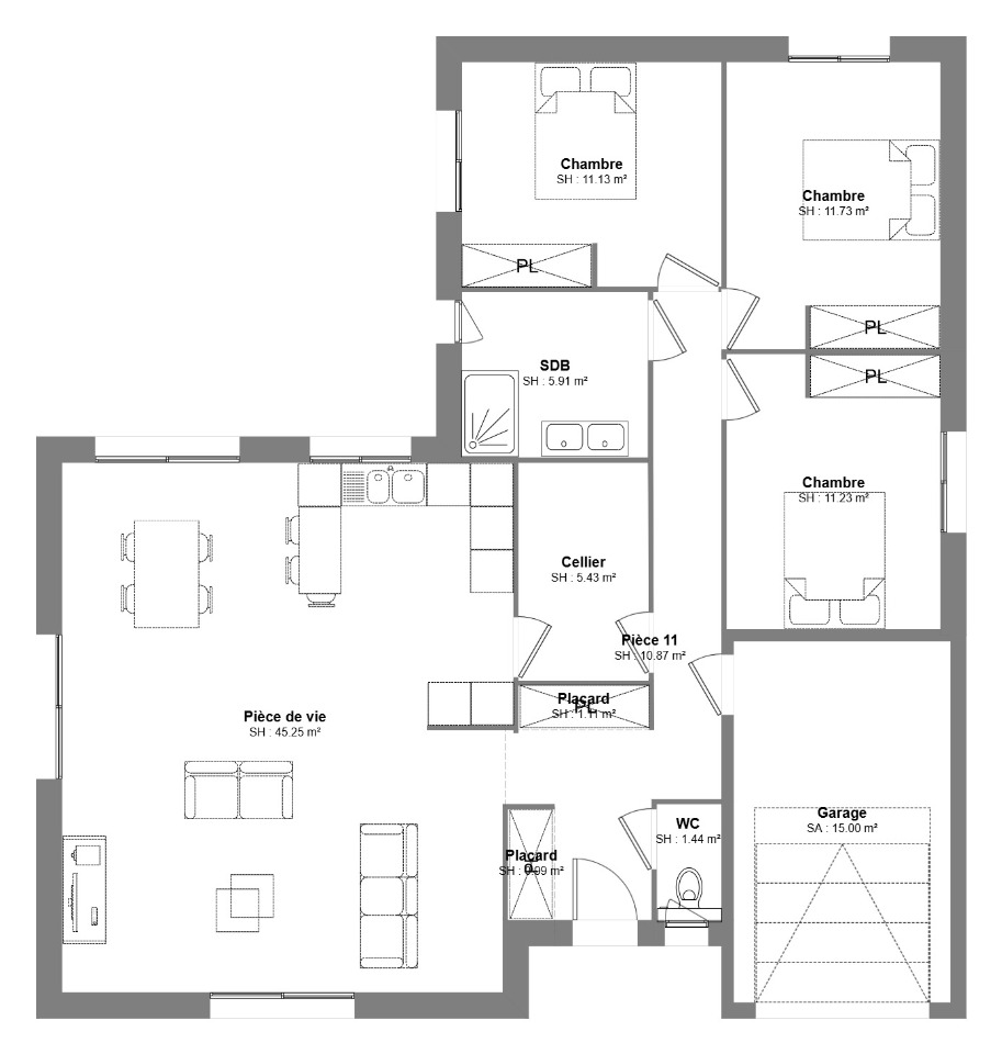 Maison à construire à La Membrolle-sur-Choisille (37390)
