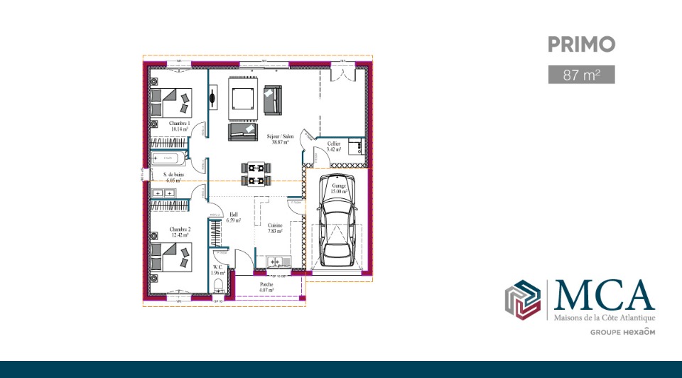 Programme immobilier neuf JT2022156 3 - Terrain et Maison à construire - Saint-Pierre-d'Eyraud