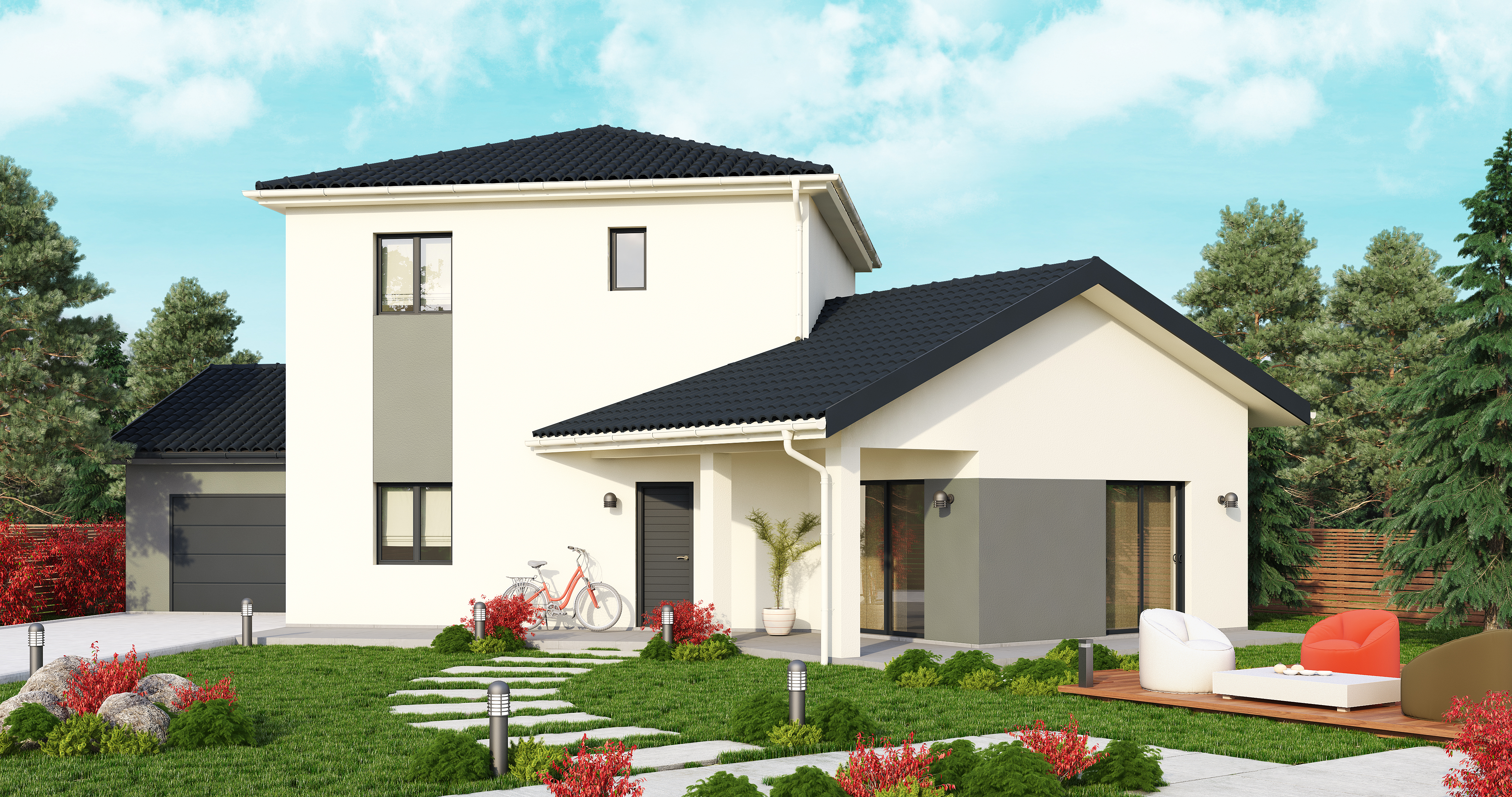 maison individuelle de 126m2 en vente à Villars-les-Dombes