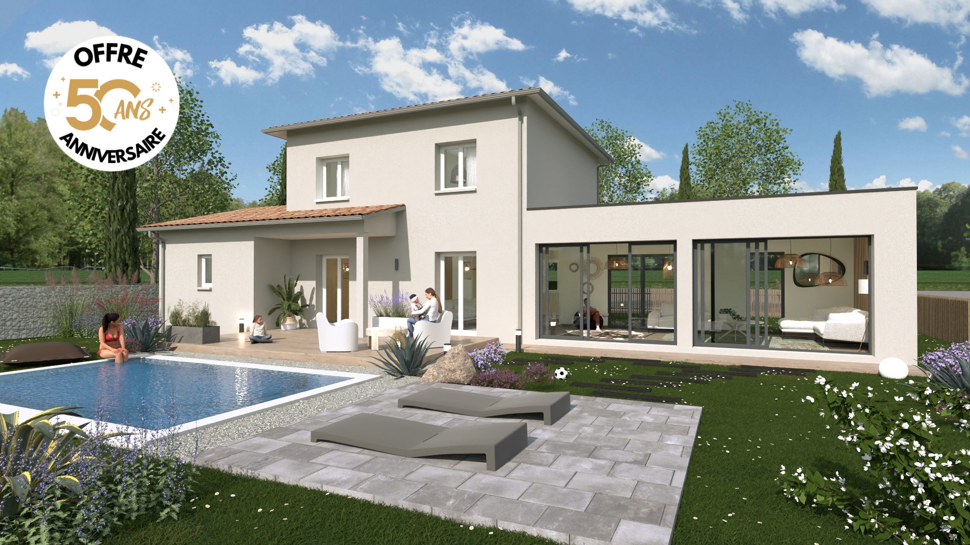 Charmante maison à construire de 110m2 disponible à Béligneux (01360)