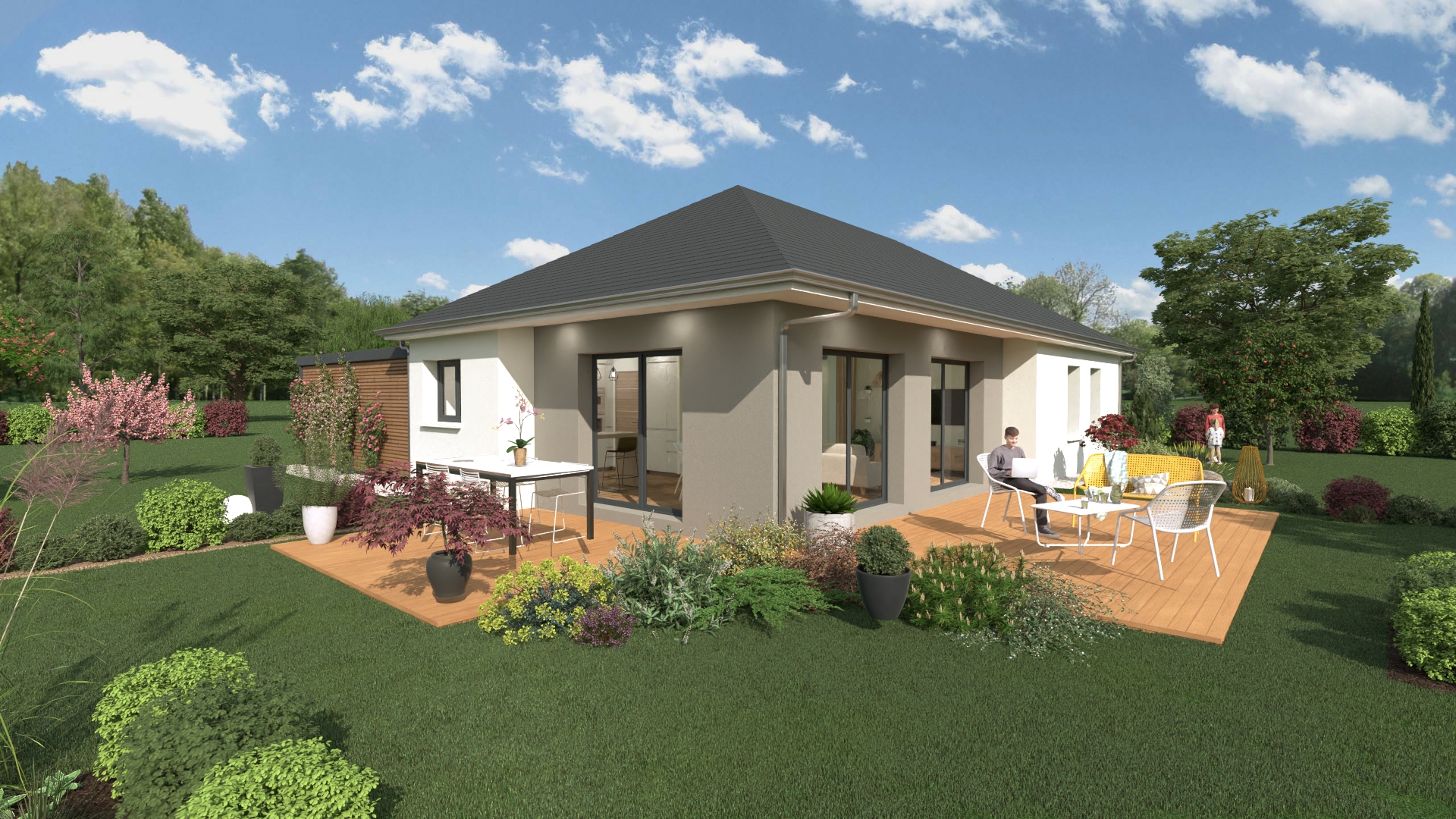 Terrain + maison 89 m² à Privezac (12350)
