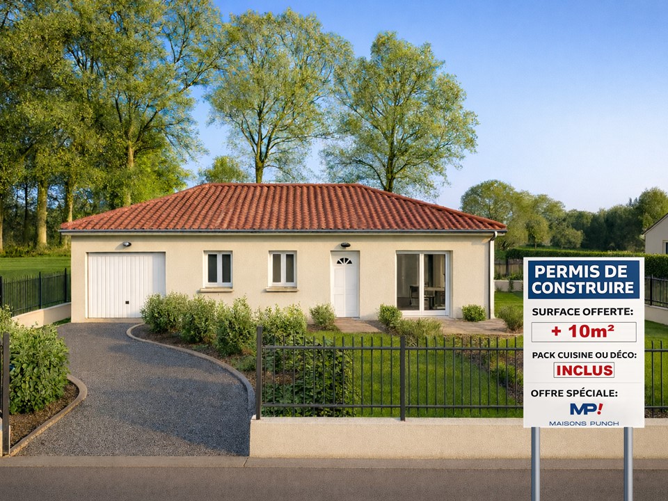 Charmante maison à construire de 80m2 disponible à Jassans-Riottier