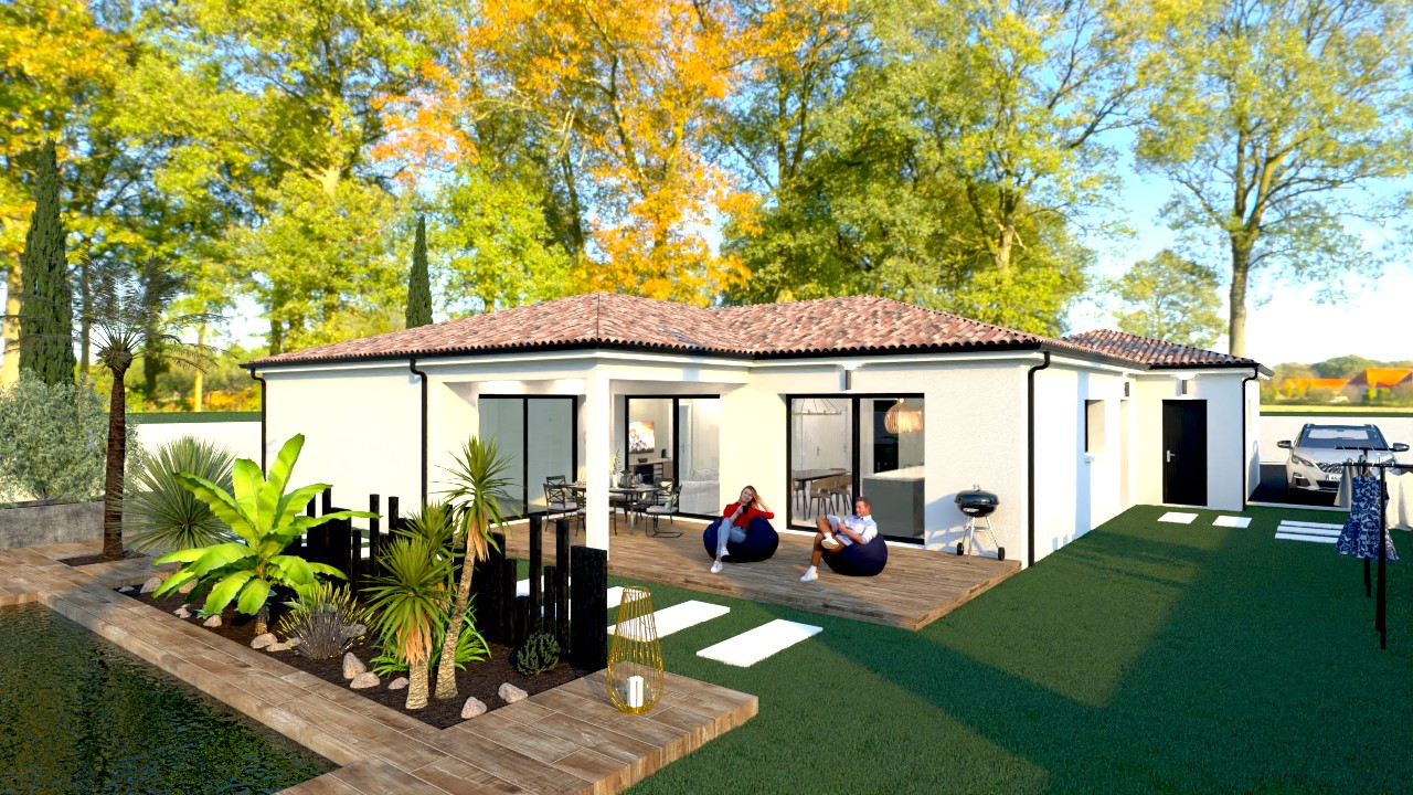 Maison 107m² — Poulan-Pouzols