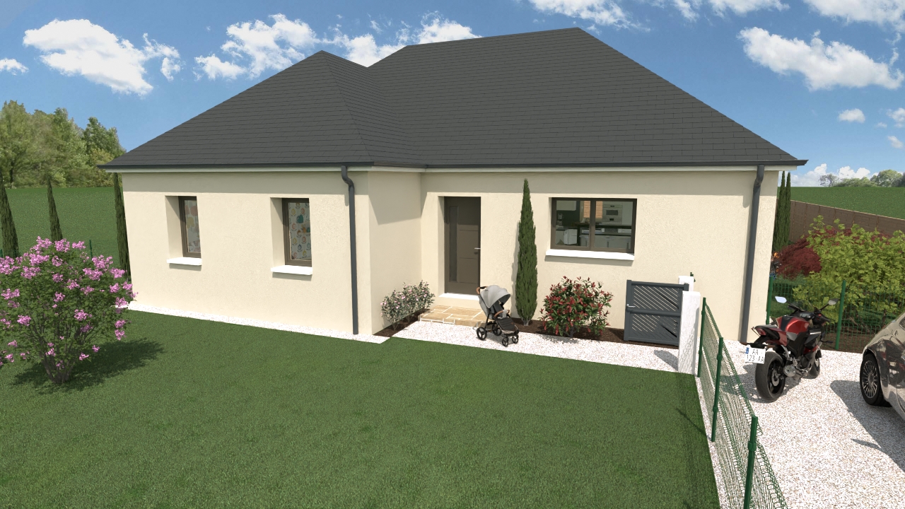 Maison 92m² + terrain Fondettes