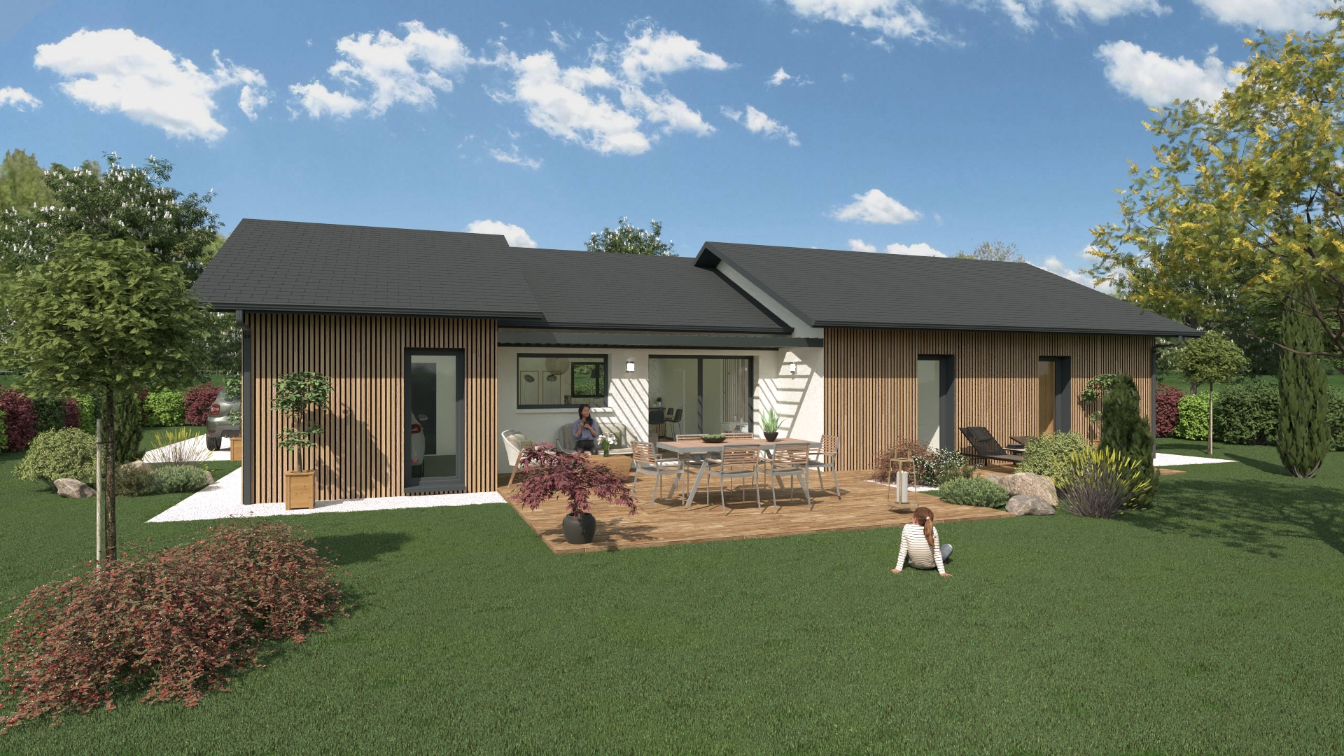 A SAINT-QUAY-PORTRIEUX, une longère contemporaine dans un écrin de verdure