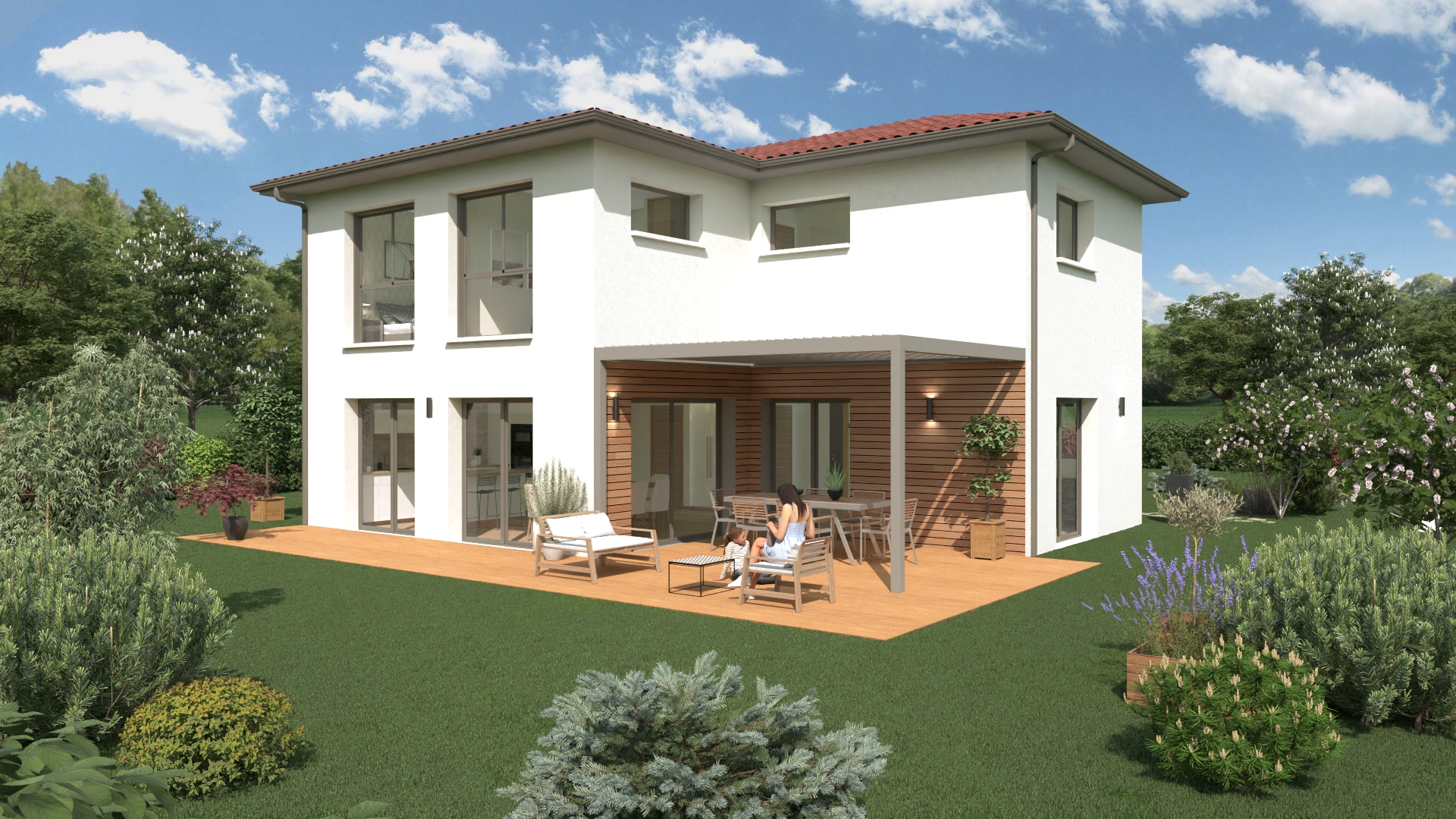 Construction maison ossature bois - Cornillon-Confoux