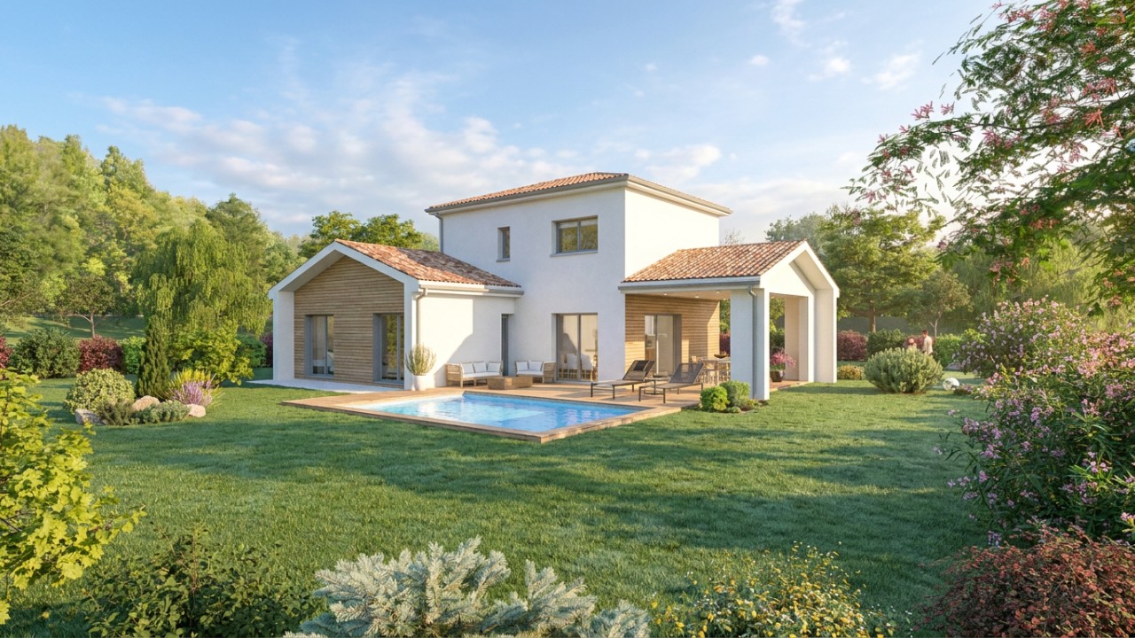 Maison ossature bois neuve- 115m² + garage - Pélissanne