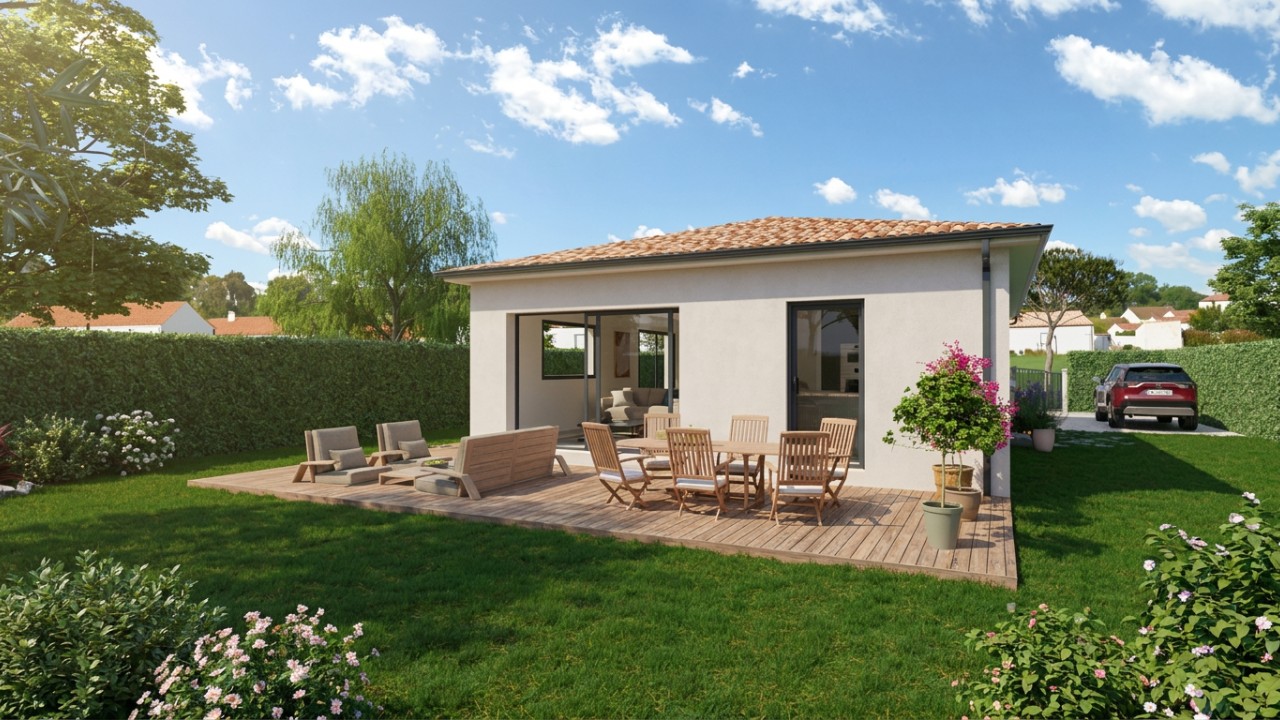 Terrain + Maison de 75m2 à Ceyras (34800)
