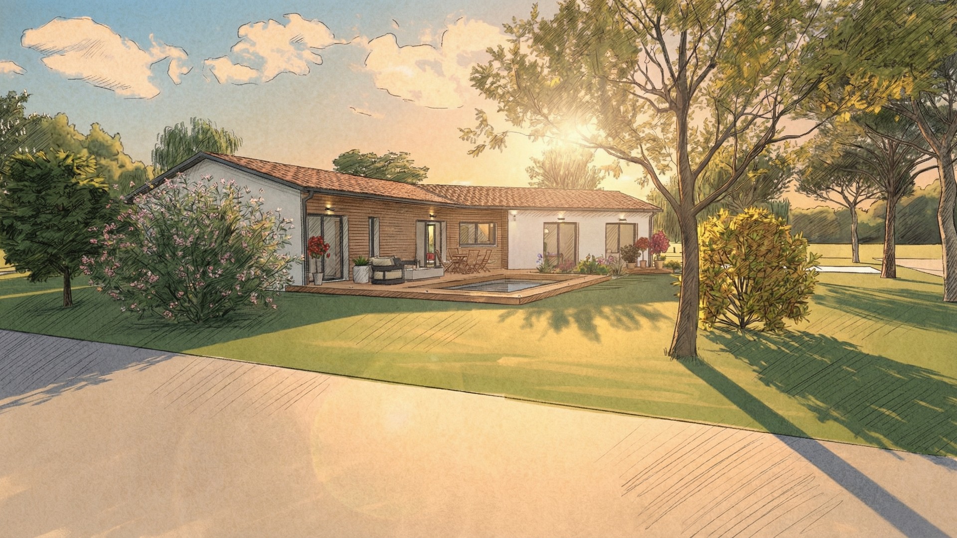Terrain + Maison de 110m2 à Teyran (34820)