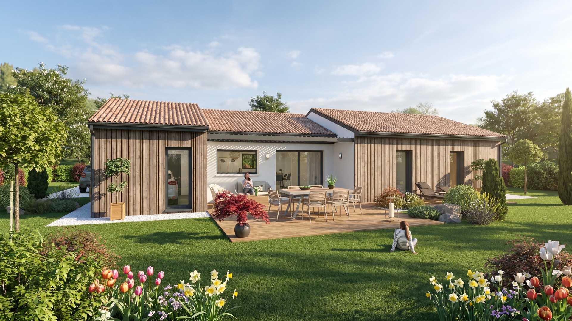 Maison familiale 4 chambres de 105 m² sur très grand terrain de 6 000 m² à Gigouzac