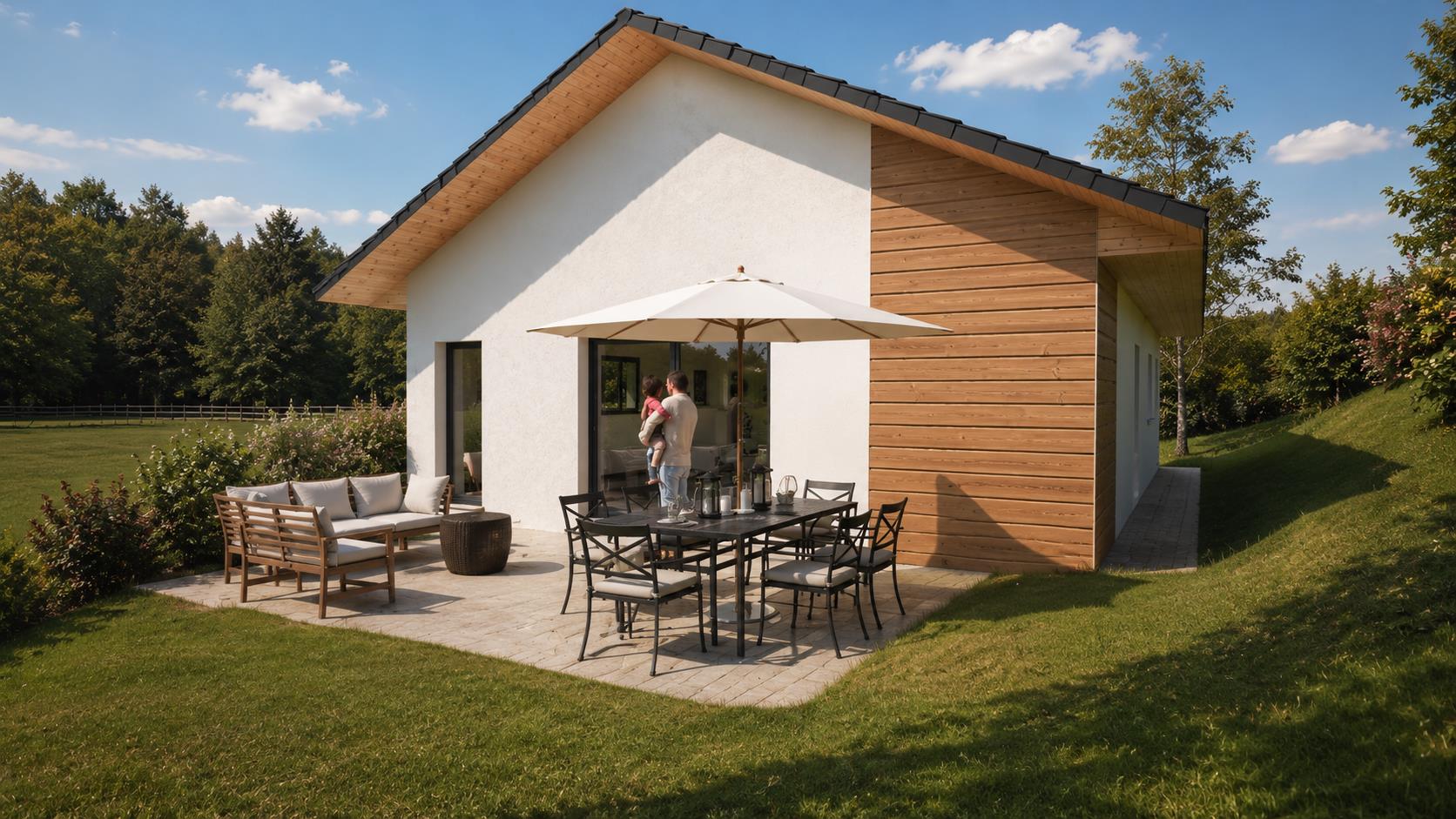 Maison de plain pied, sur sous sol complet à Neydens 74160
