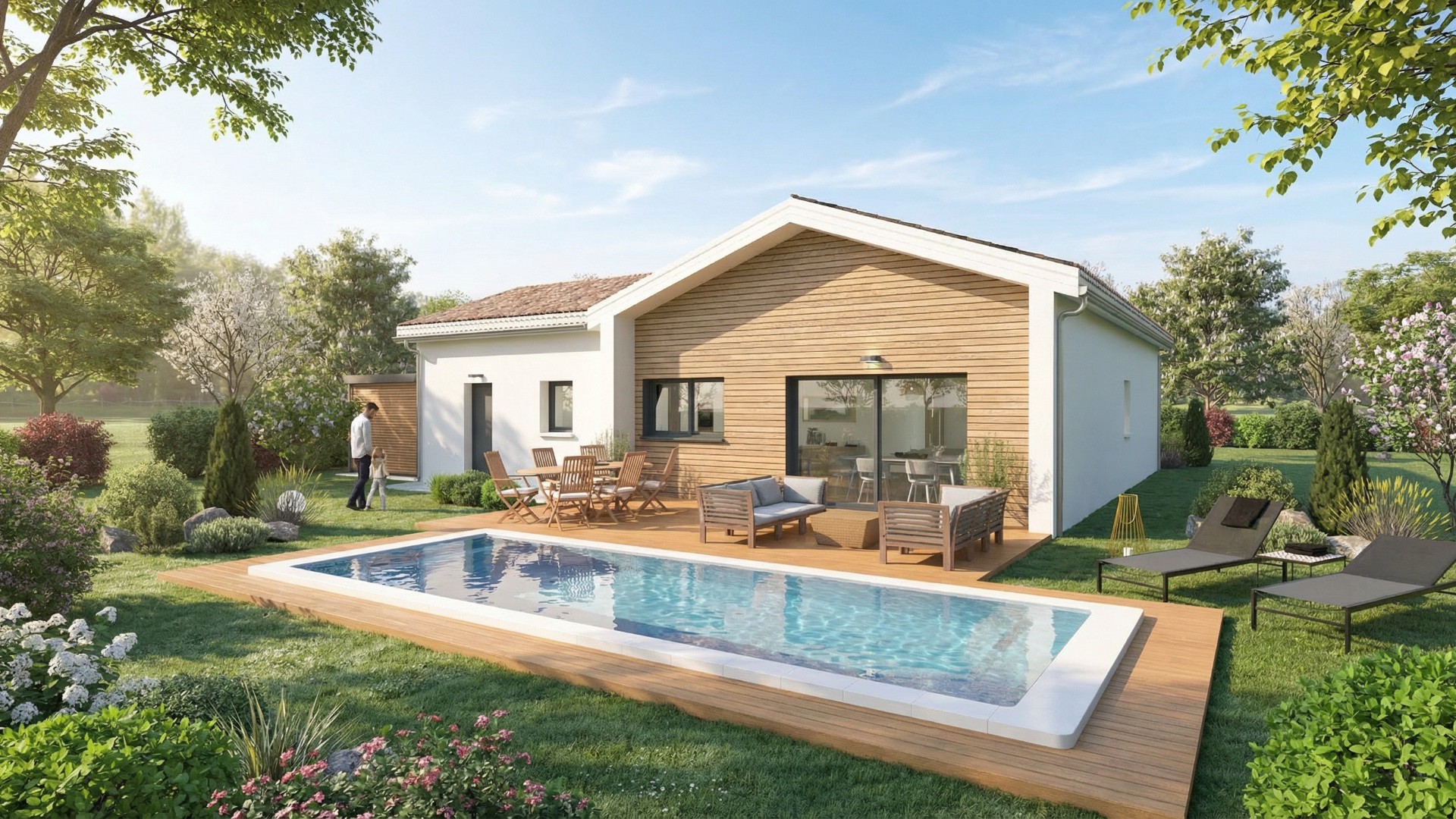 Maison lumineuse et familiale à construire à Padirac