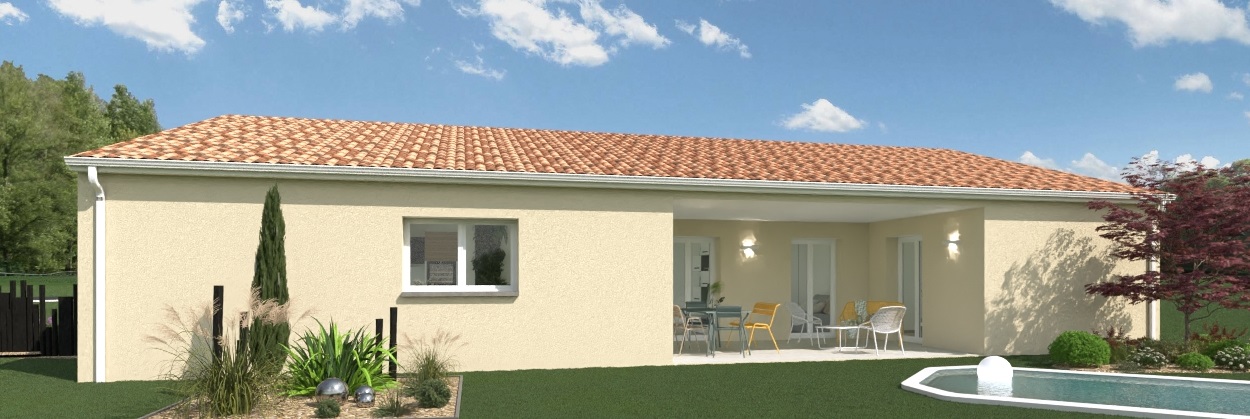 Magnifique maison de plain-pied 106 m² avec garage avec une belle vue