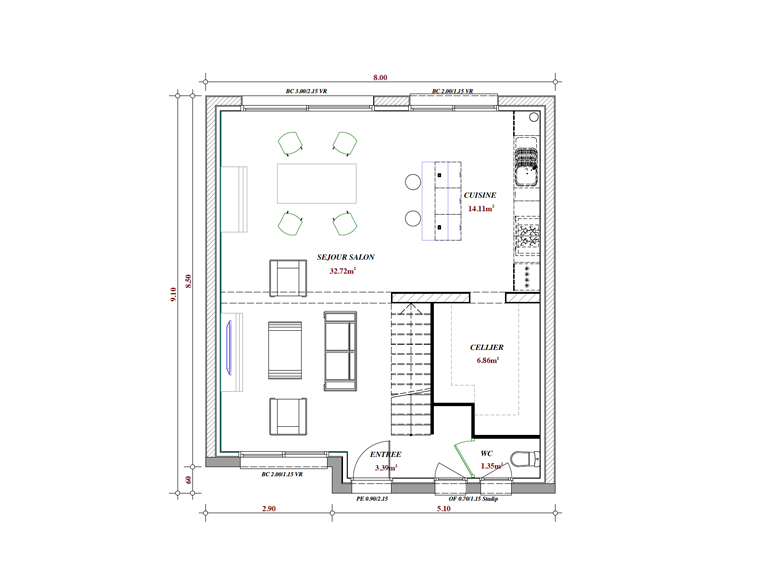 Terrain et maison à construire Wahagnies 92m²