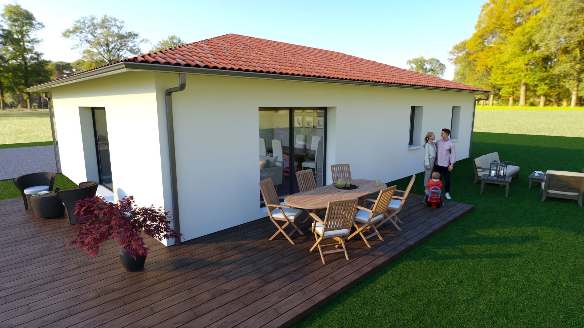 Maison et terrain constructible à Ychoux