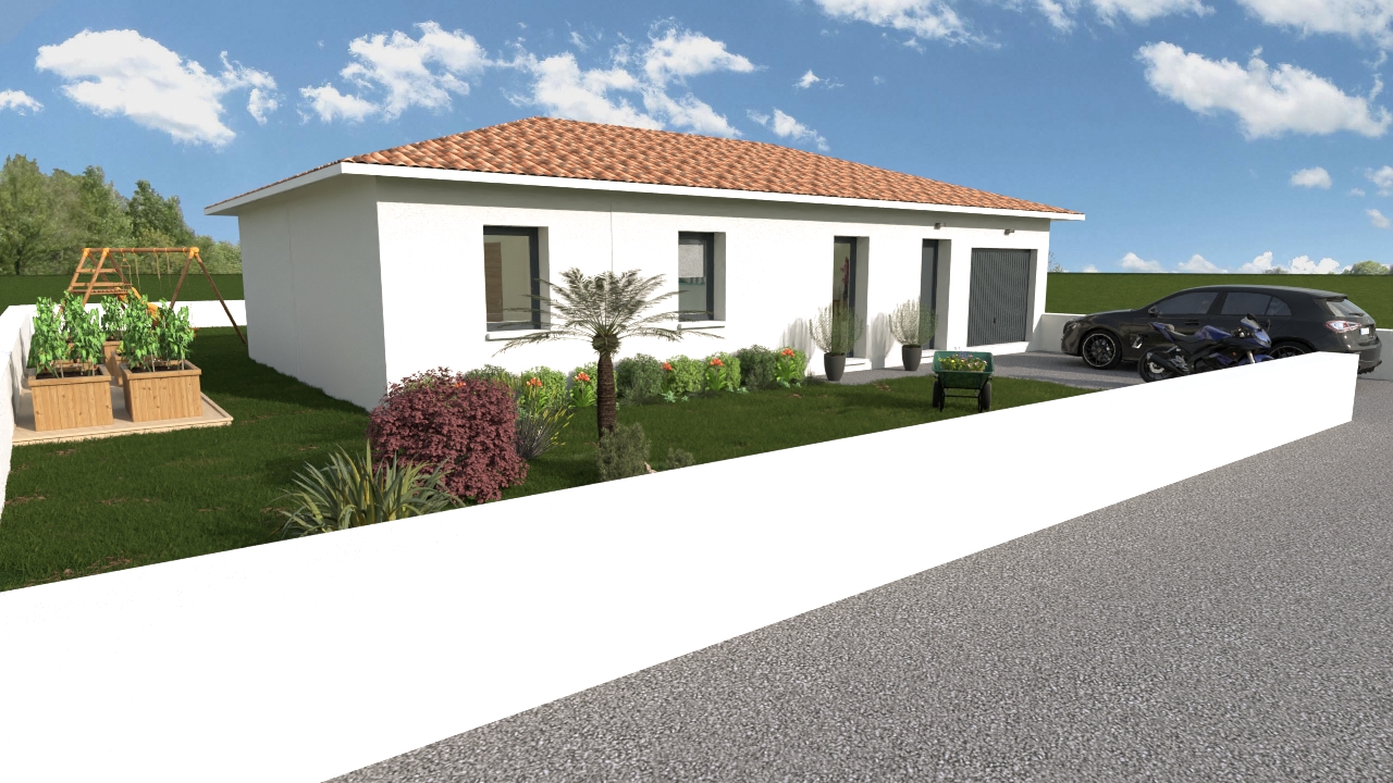 Maison et terrain constructible à Gastes