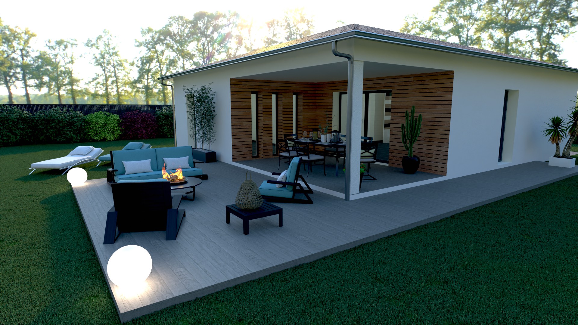 Maison et terrain constructible à Ychoux