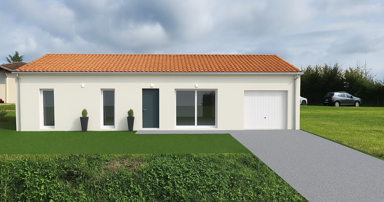 Maison et terrain constructible à Lussac