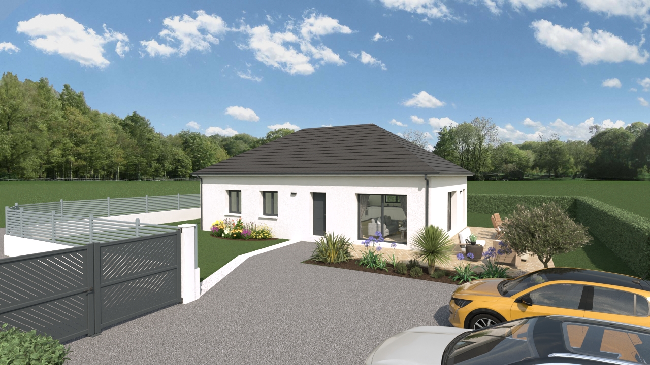 Maison et terrain constructible à Asson