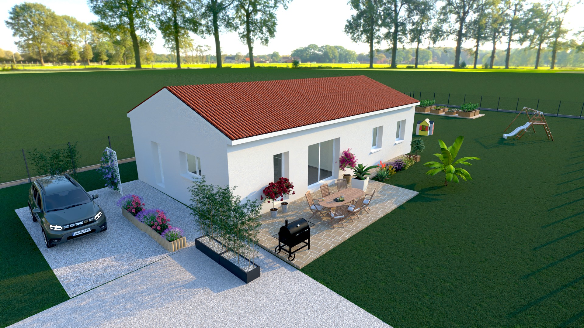 Maison et terrain constructible à Uglas