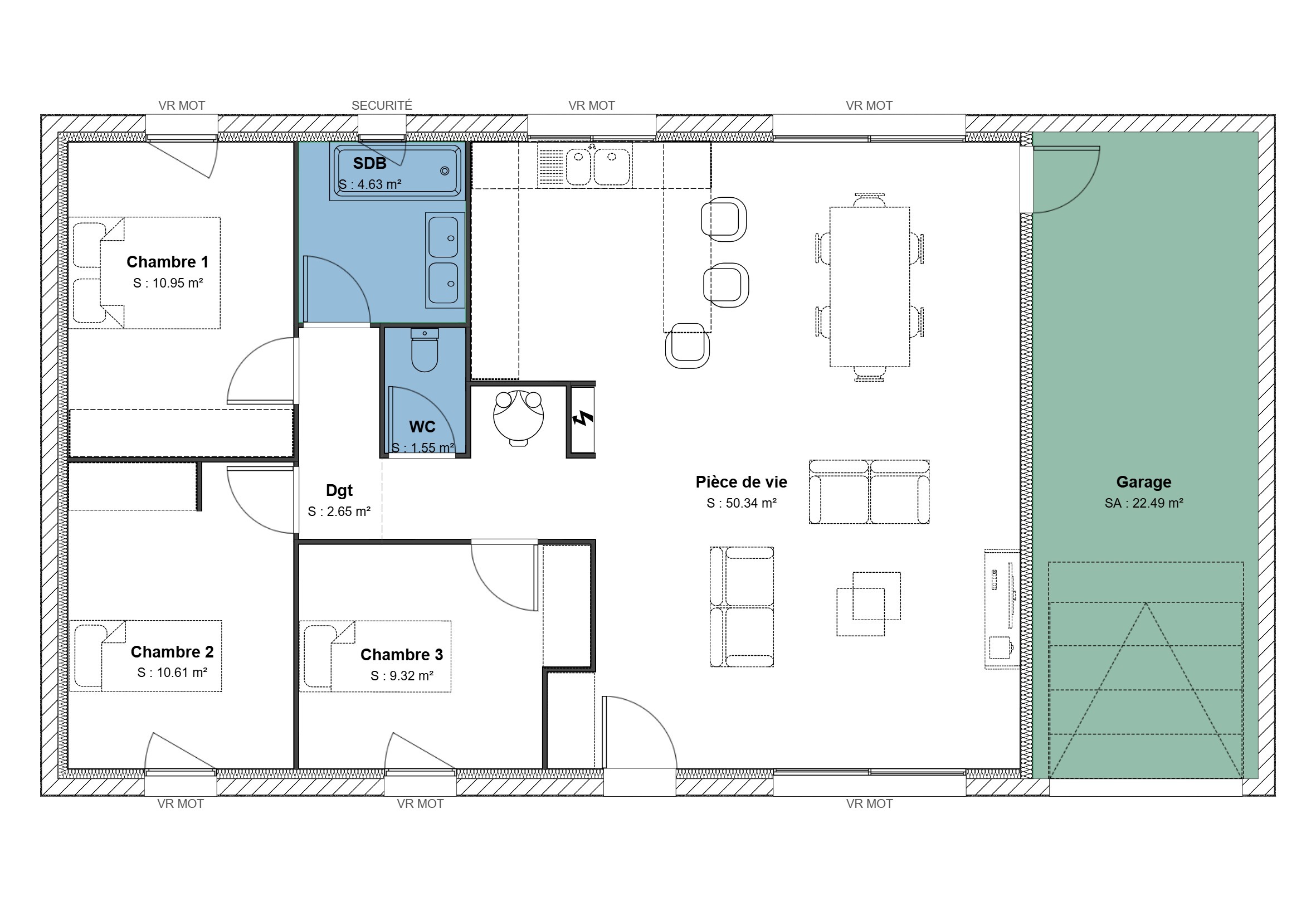 Maison et terrain constructible à Saint-Jean-d'Illac