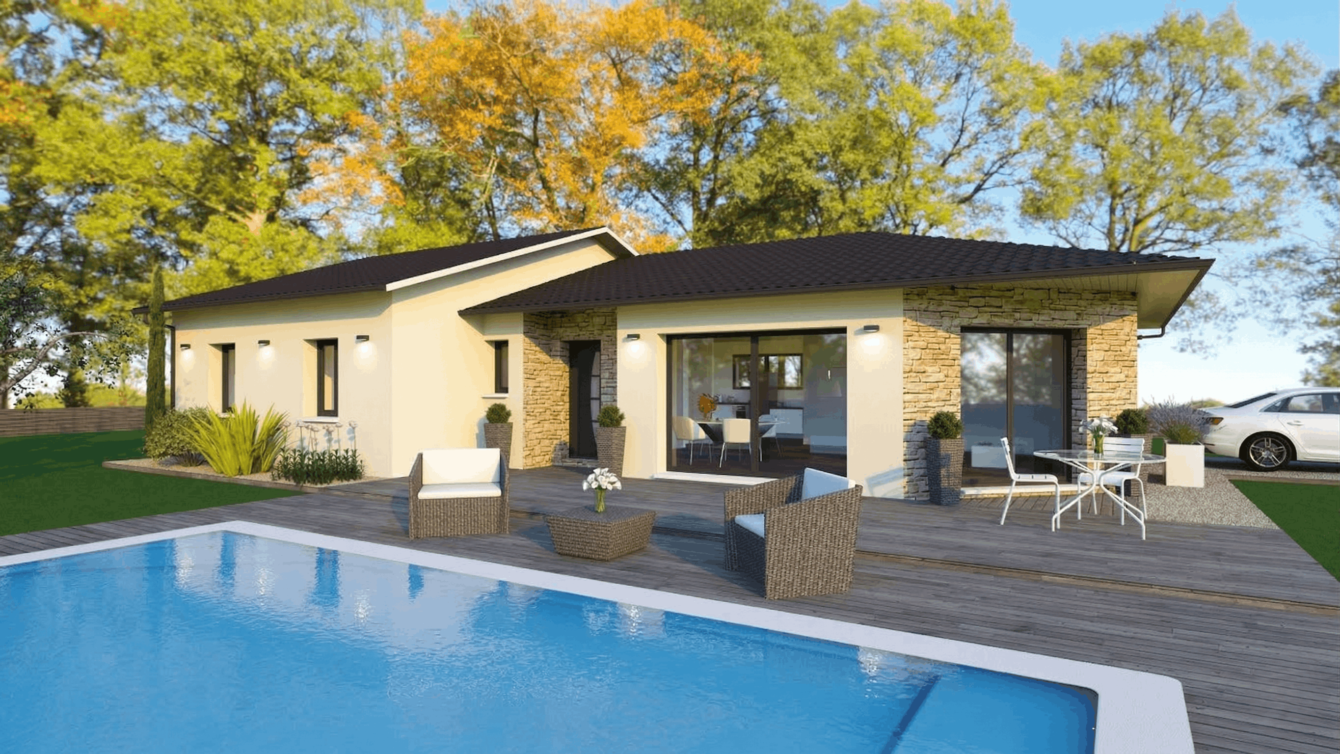 Maison et terrain constructible à Chantérac