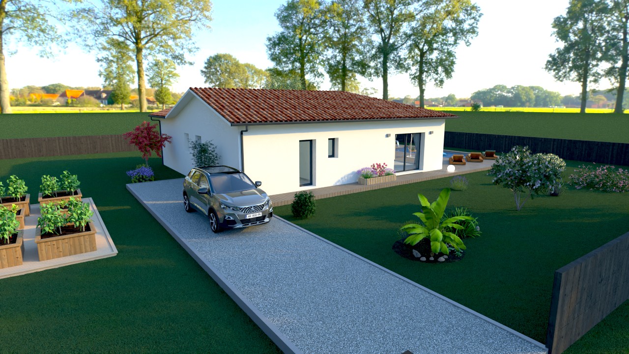 Maison et terrain constructible à Lugos
