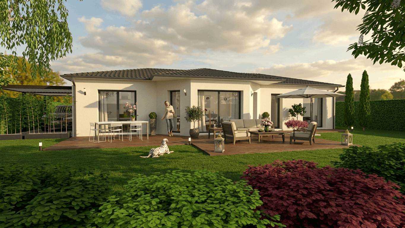 Maison et terrain constructible à Léguillac-de-l'Auche