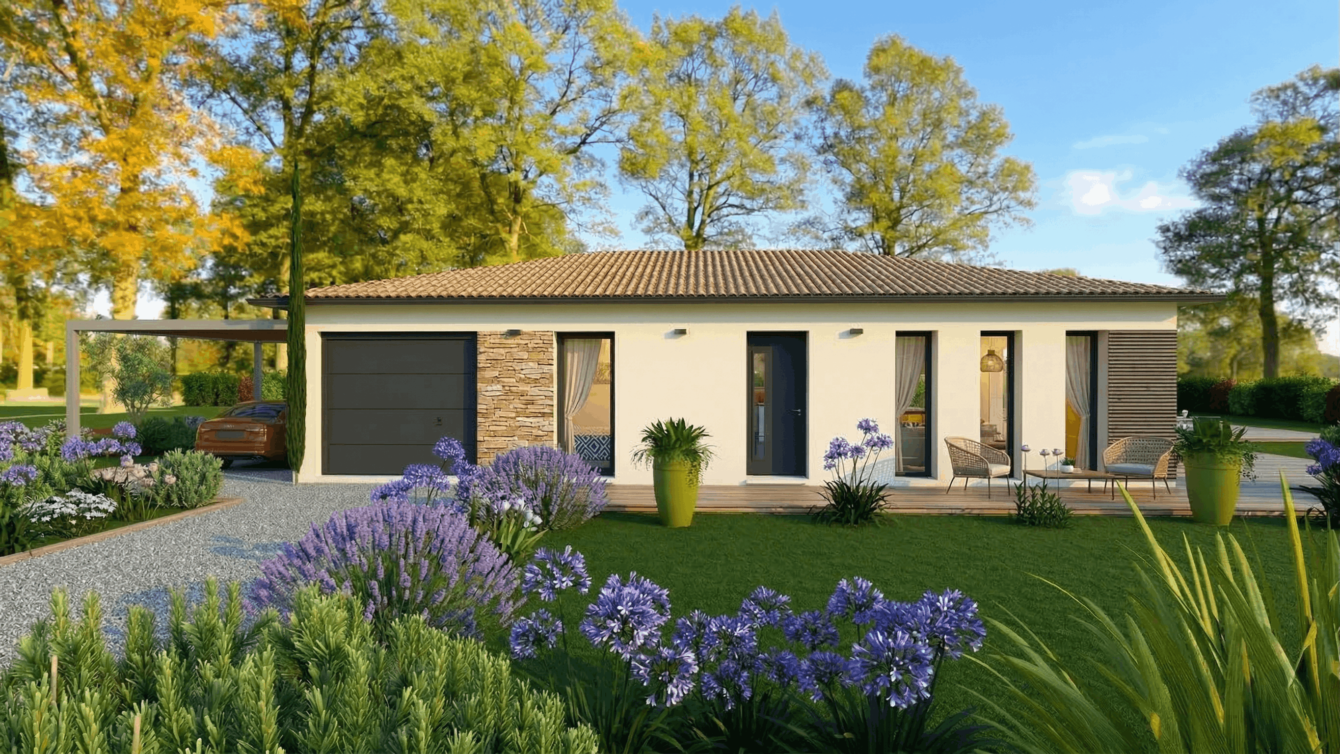 Maison et terrain constructible à Coursac