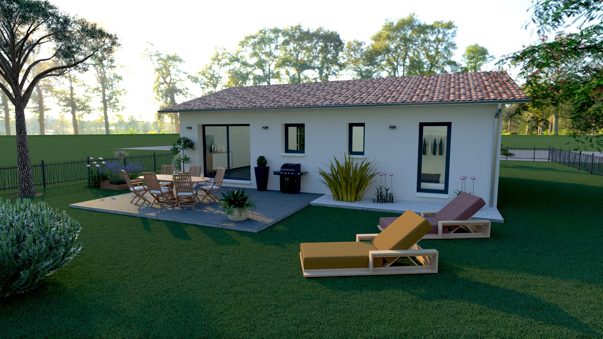 Maison et terrain constructible à Lévignacq