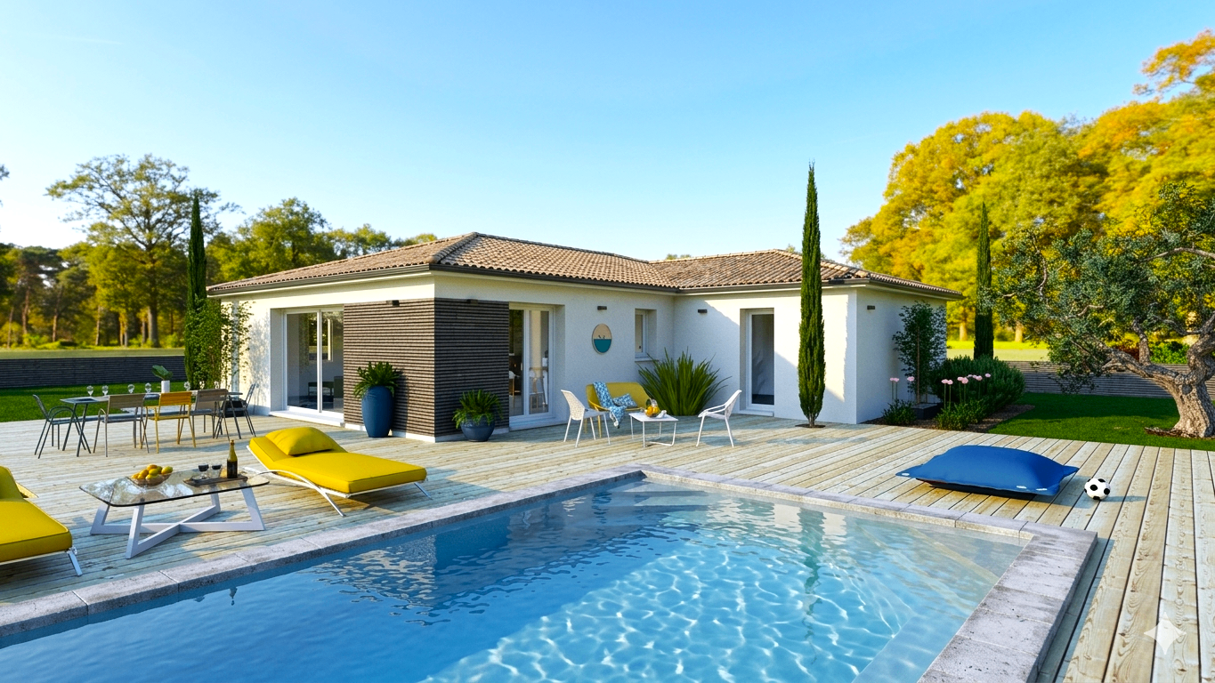 Maison et terrain constructible à Gourbera