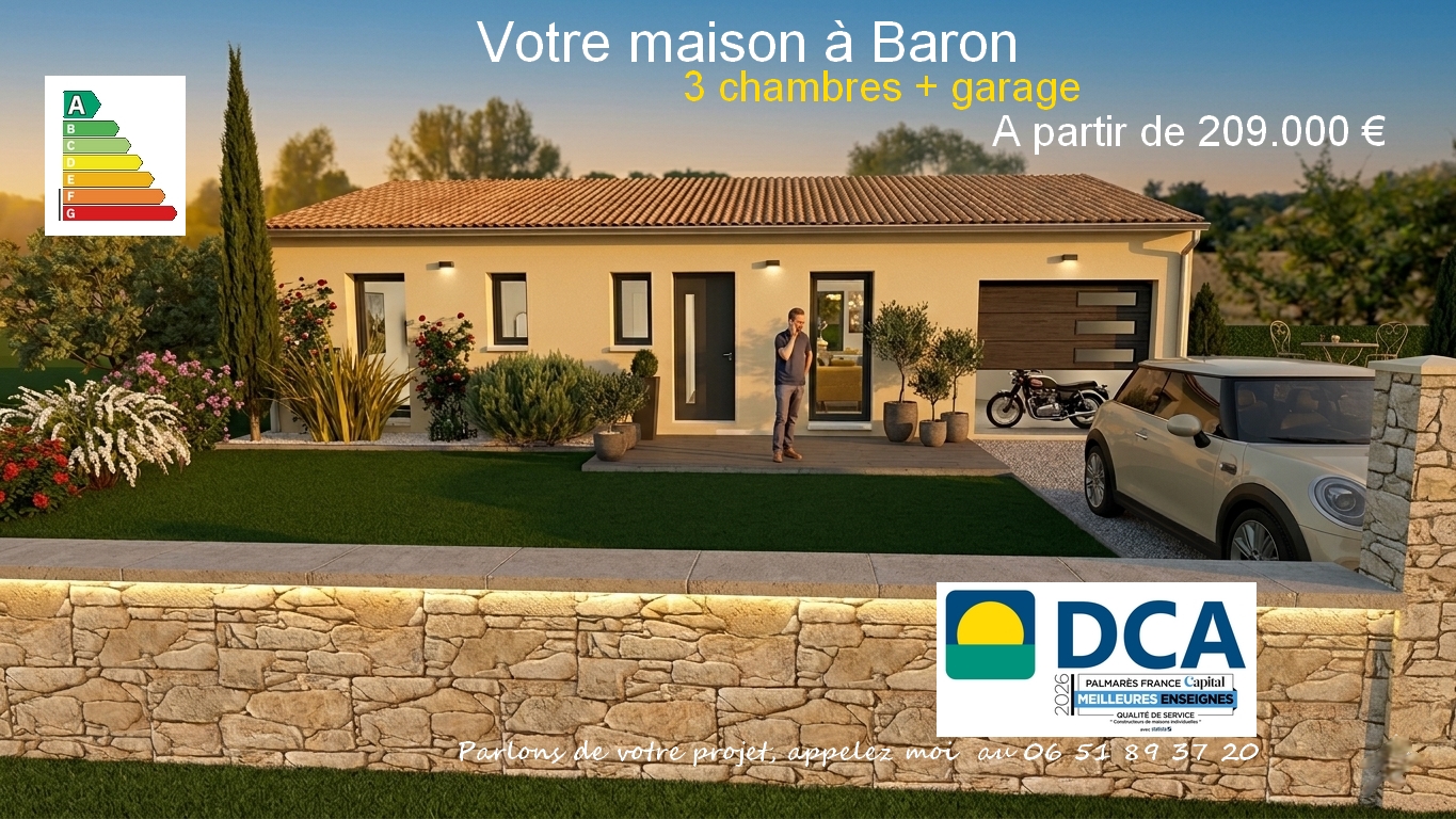 Maison et terrain constructible à Baron