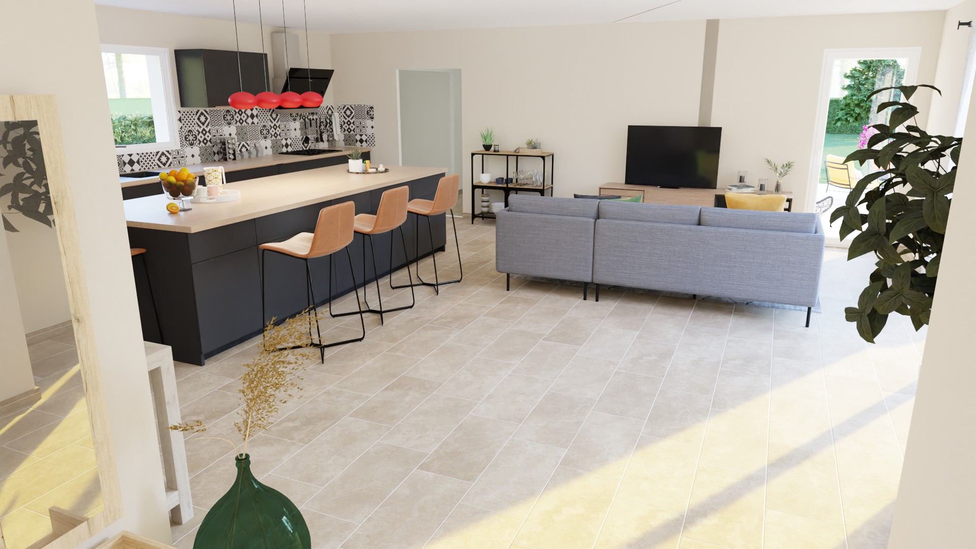 Maison et terrain constructible à Orleix