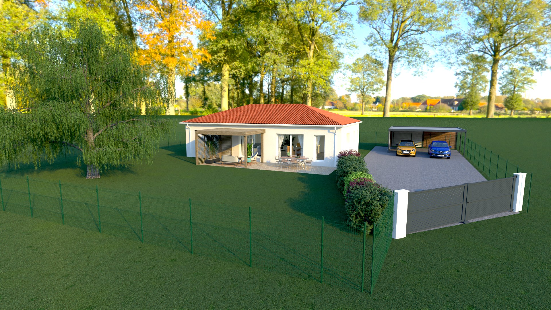 Maison et terrain constructible à Orleix