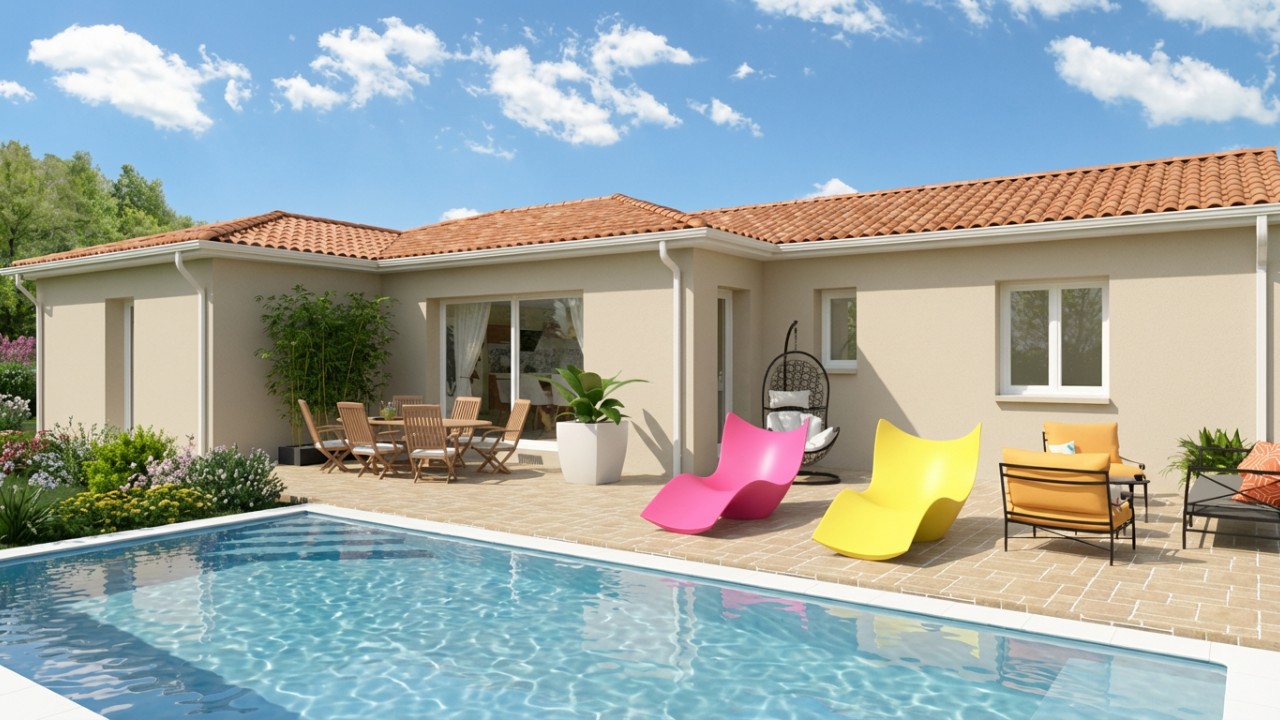 Maison et terrain constructible à Orleix