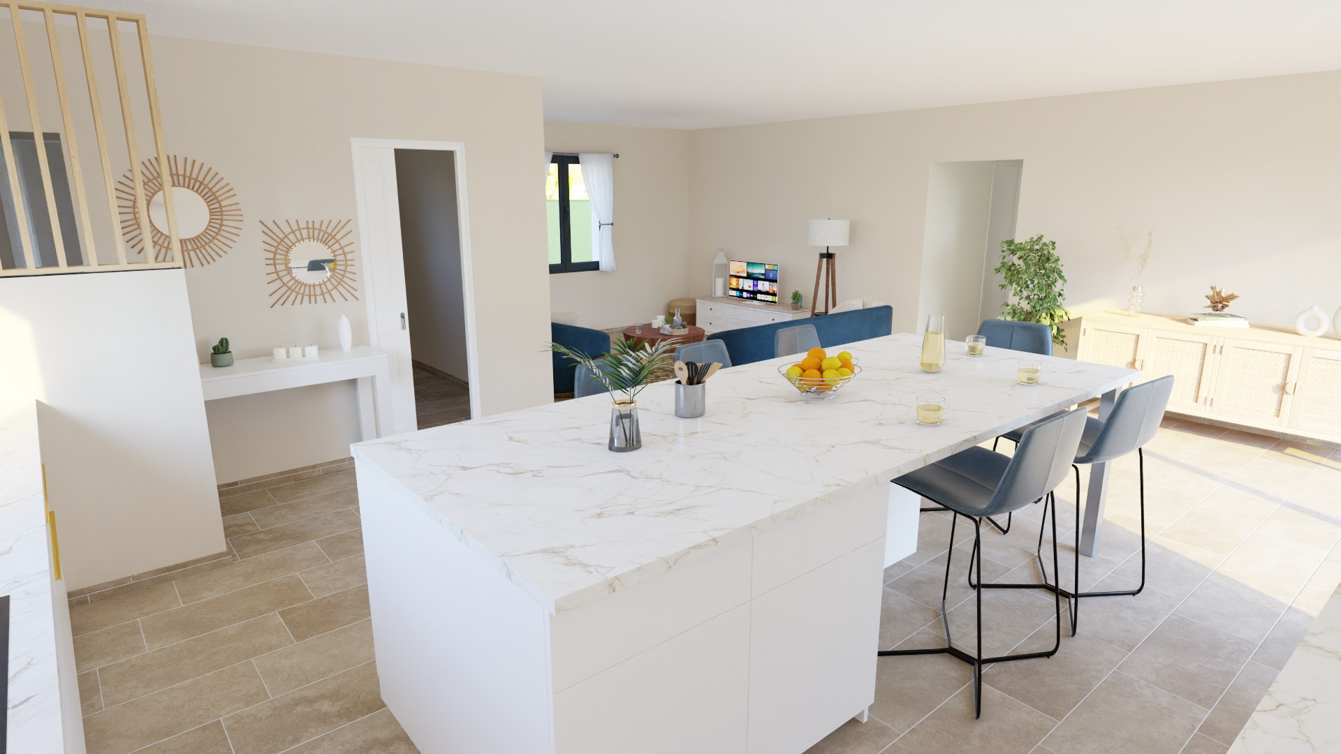 Maison et terrain constructible à Orleix