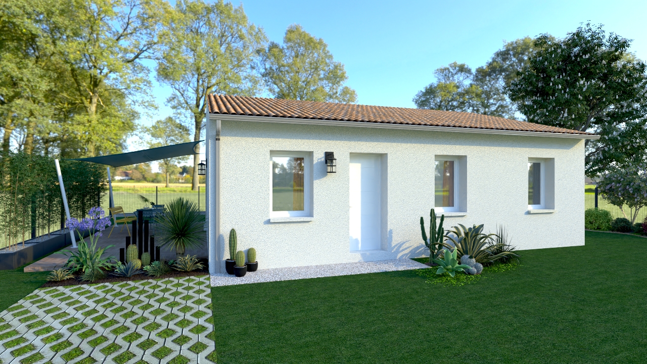 Maison et terrain constructible à Mouliets-et-Villemartin