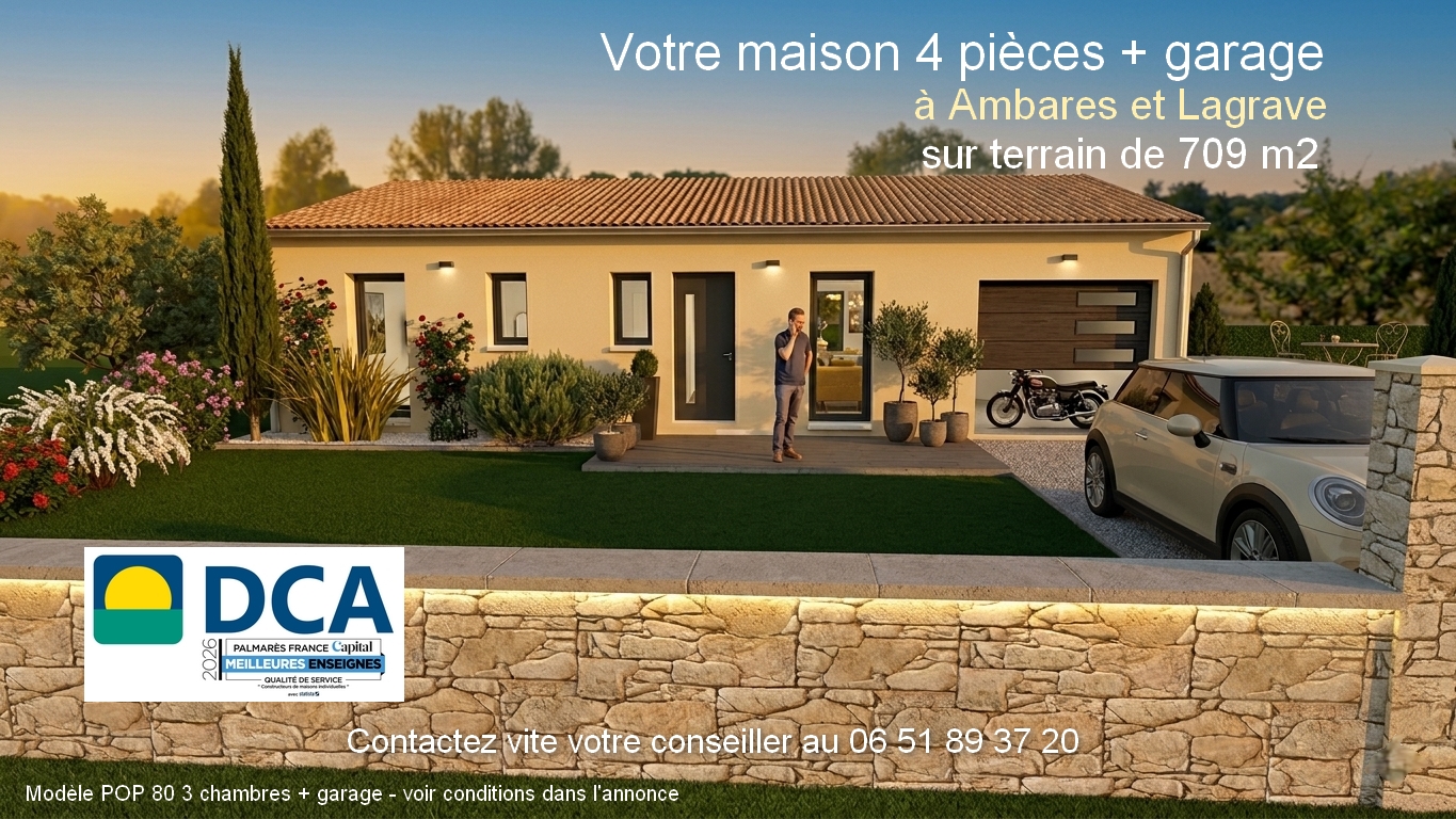 Maison et terrain constructible à Ambarès-et-Lagrave